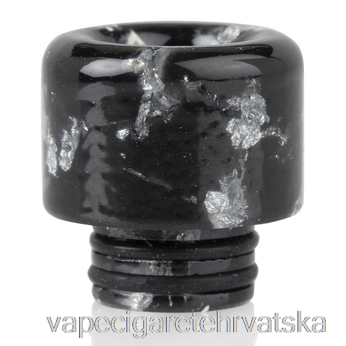 Vape Cigarete 510 šljokica Smola Drip Tip Srebrno Crna